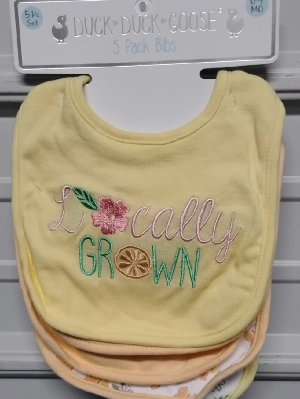 Yellow And Orange Baby Bib - 5 Pack
